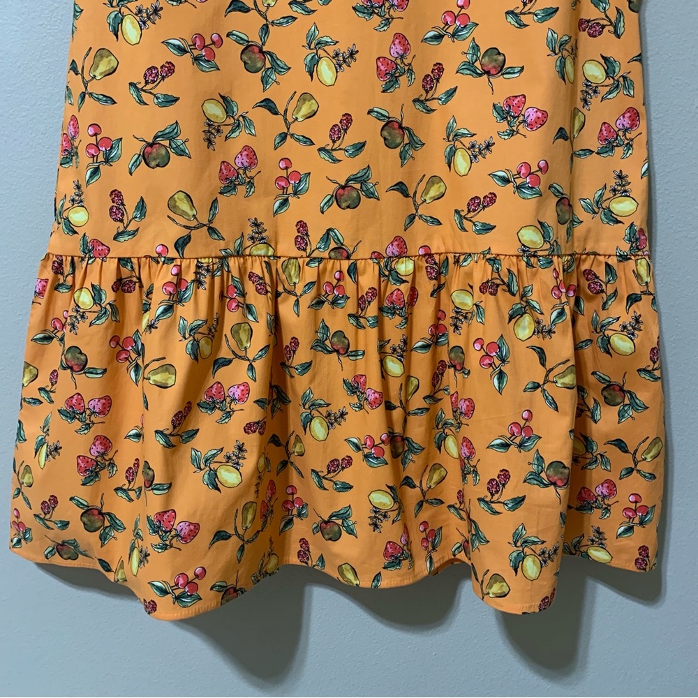 Donna Morgan Multi Fruit Print Poplin A-Line Shirtdress-Size 8 NWT - Picture 6 of 9